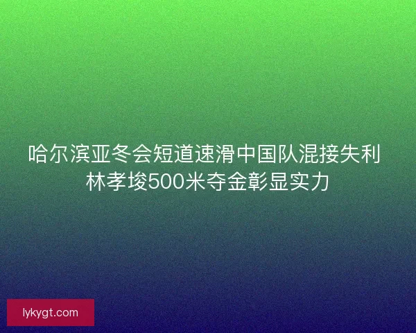 哈尔滨亚冬会短道速滑中国队混接失利 林孝埈500米夺金彰显实力