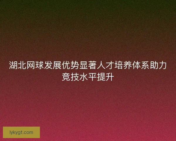 湖北网球发展优势显著人才培养体系助力竞技水平提升